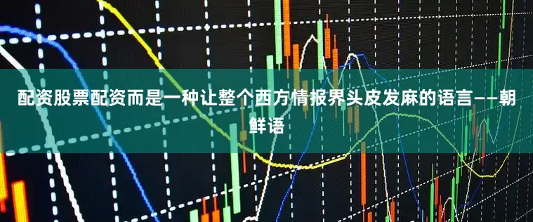 配资股票配资而是一种让整个西方情报界头皮发麻的语言——朝鲜语