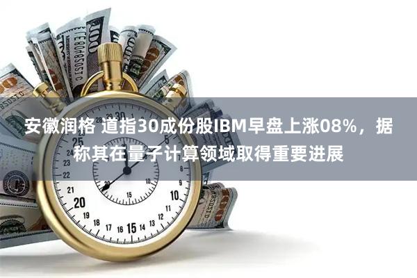 安徽润格 道指30成份股IBM早盘上涨08%，据称其在量子计算领域取得重要进展